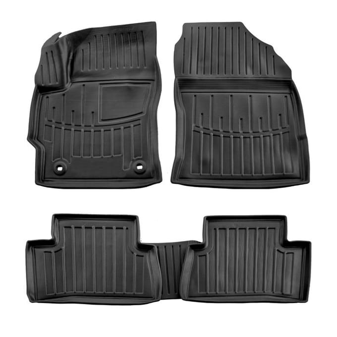 Tapis de sol - SCOUTT - 3D Caoutchouc Premium - Compatible Toyota Corolla Cross - Sur mesure - Noir