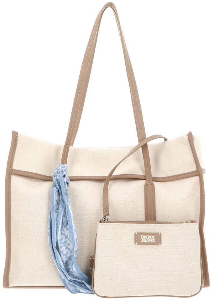 DKNY schoudertas Dallas Tote Bag Nat / Cappuccino beige