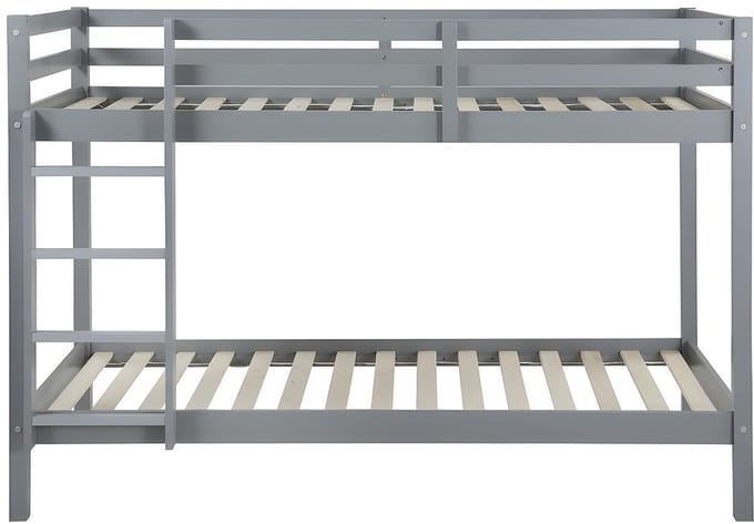 Vente-unique Stapelbed hout grijs 90 x 190 cm