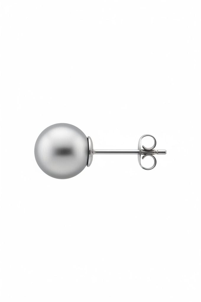 Oorbellen aus Chirurgenstahl mit Synthetischer Perle 8 mm Hochglanzpoliert
