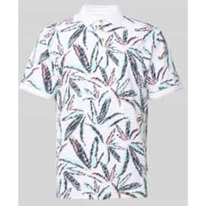 Regular fit poloshirt van een mix van katoen en elastaan