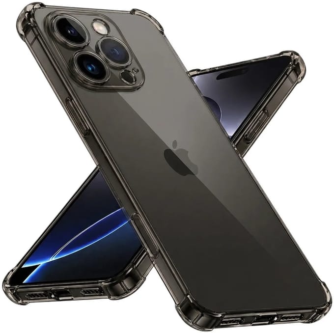 Hoesje geschikt voor Apple iPhone 16 Pro Max - Techsuit Shockproof Silicone Back Cover - Zwart