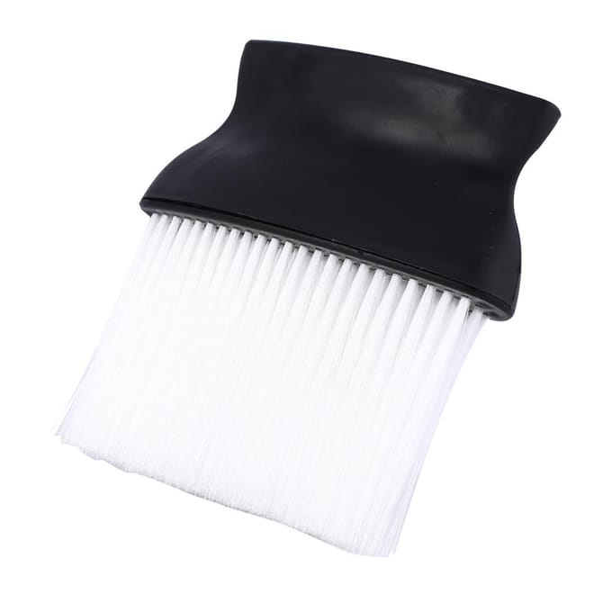 Plumeau professionnel à col large, brosse propre pour barbier, coupe de cheveux, Salon de coiffure, 1 pièces black