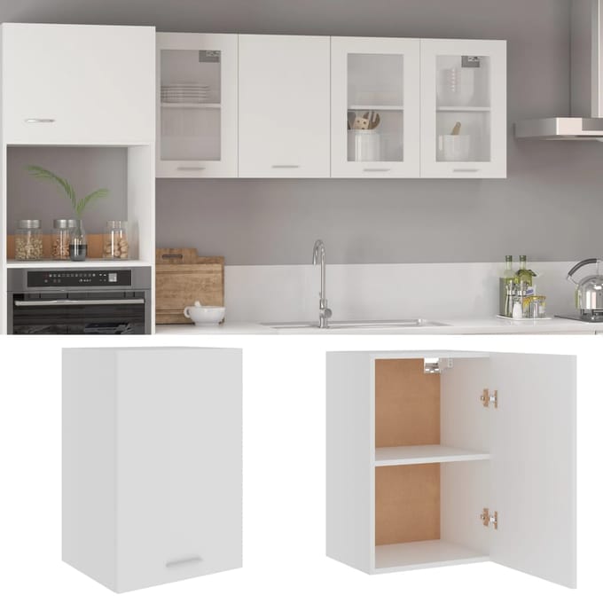 vidaXL - Bovenkast - Lyon - 39,5x31x60 - cm - bewerkt - hout - wit