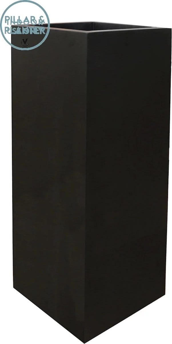 Planten zuil Pearl | Matte Black - Mat Zwart | L35 x B35 x H100cm