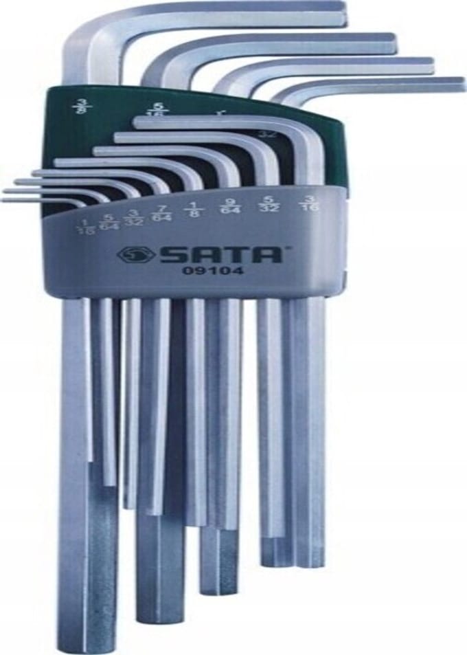Sata ST09104SJ - Inbussleutelset - Extra Lang - Staal S2 - 12-delig