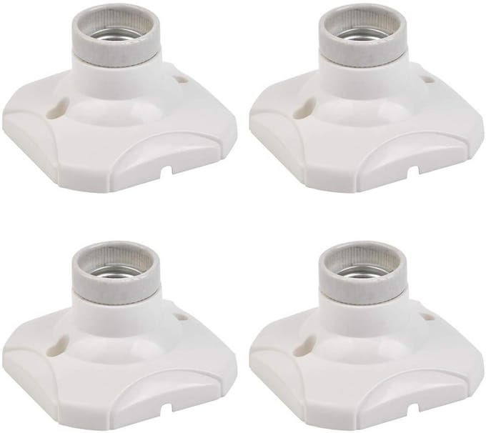 Lampen Fittingen - E27 Houders - Verlichting Installeren - Vlamvertragend Materiaal - 4 Stuks - Wit
