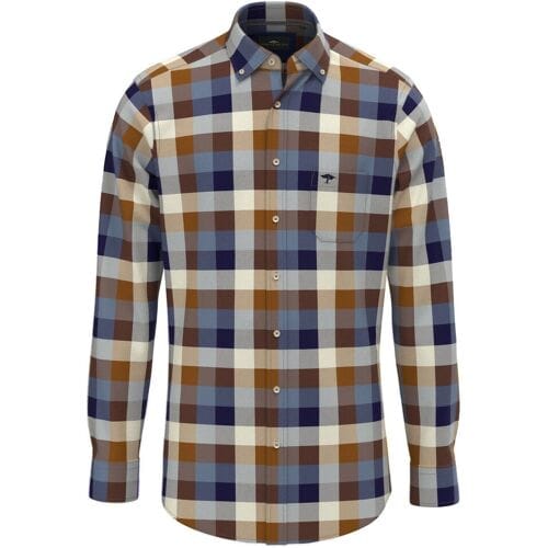 Fynch-Hatton Overhemd Colorful Flanel Check Hazel / male