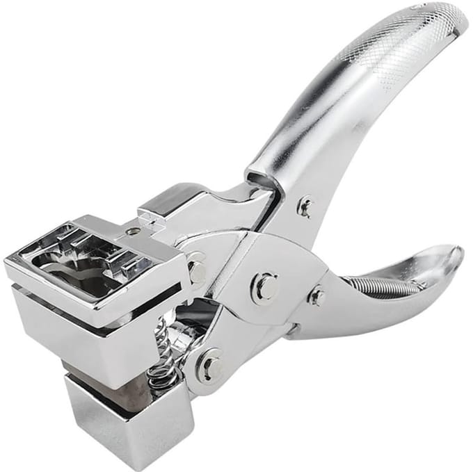 Gat Puncher Tang - T-sleuf Pons - Kaarten Maken - Zinklegering Constructie - 300mm Lengte - Zilver