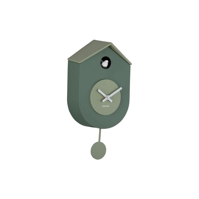 Karlsson wandklok grato cuckoo jungle green & grayed jade