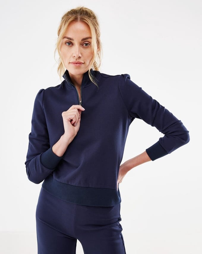 Mexx Zip Collar Sweat Navy - Maat Xxl