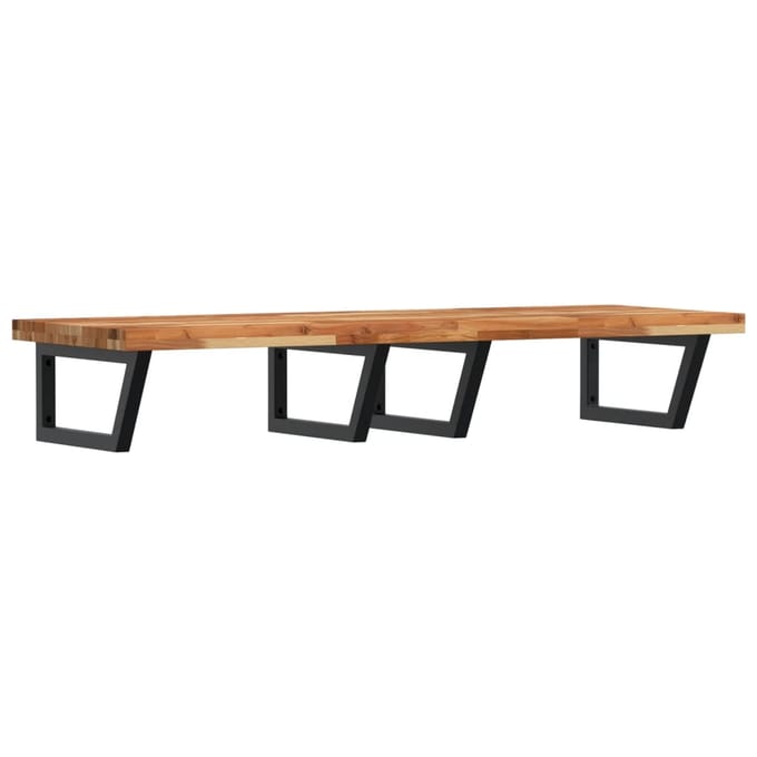 vidaXL - Badkamer - wandschap - staal - en - massief - acaciahout