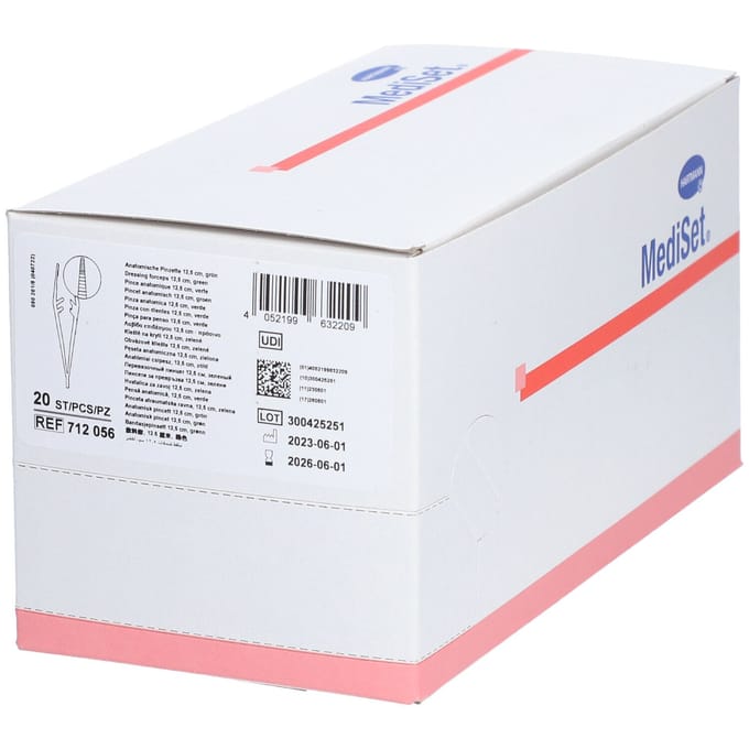 Mediset Anatomisch Pincet Groen 12,5cm 20 7120563