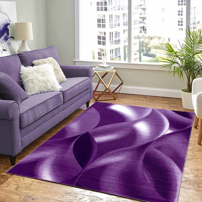 Flycarpets Marlon Laagpolig Vloerkleed- Paars- 280x370 cm