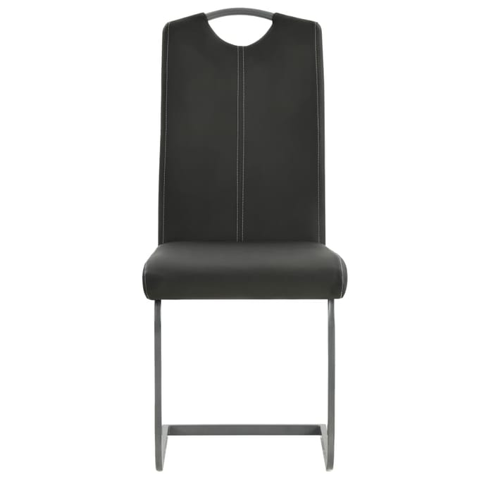 vidaXL Eetkamerstoelen 4 st kunstleer grijs