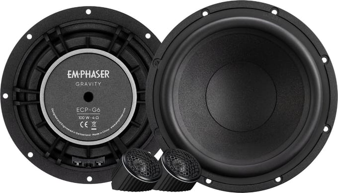 Emphaser ECP-G6 - Autospeakers - 16,5cm composet - 165mm - 2 weg luidspreker set - 120 Watt RMS - 4 Ohm