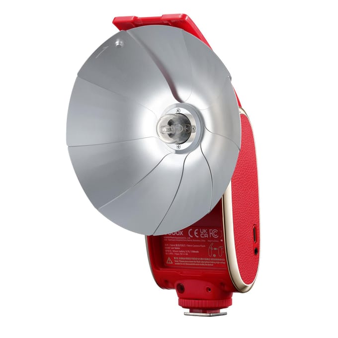 Godox Lux Senior Retro Camera Flitser GN14 Kleurtemperatuur 6000K Automatische en handmatige flitsmodi 11-164 rood