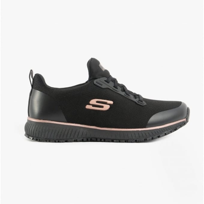Skechers SQUAD SR Dames Instappers - Zwart / Rose Gold