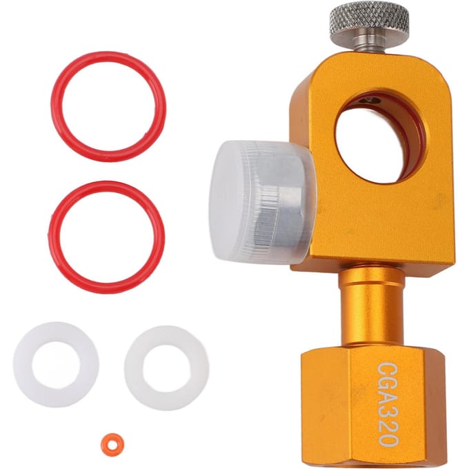 CGA320 CO2-navuladapter met drukmeter Soda-navuladapter voor DUO Carbonator Soda