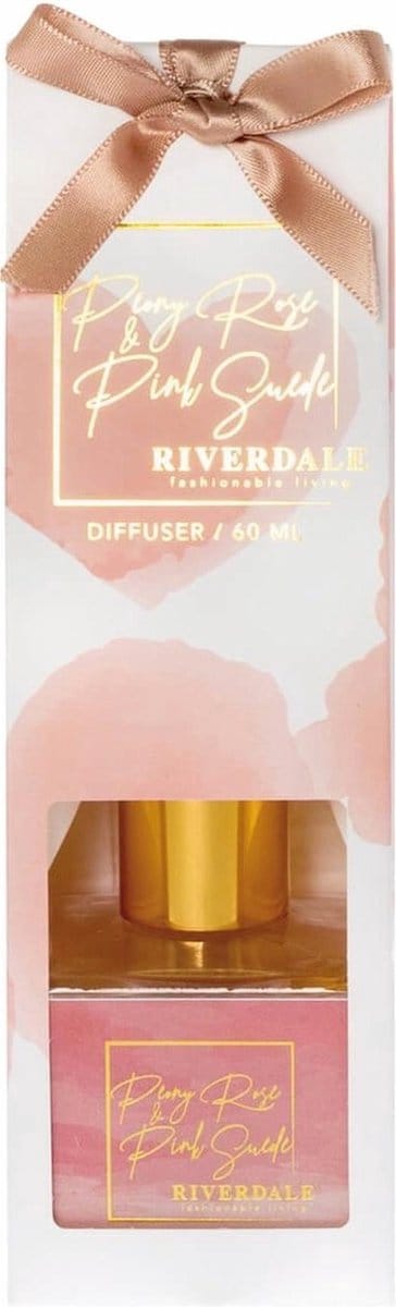 Riverdale geurstokjes -  Luxe Geuren Van  Peony Rose & Pink Suede - 60ml