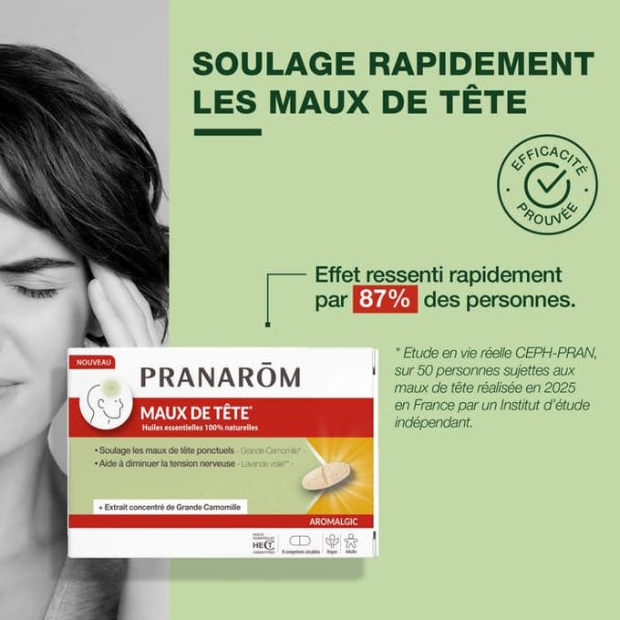 Pranarôm Aromalgic Hoofdpijn 8 tabletten