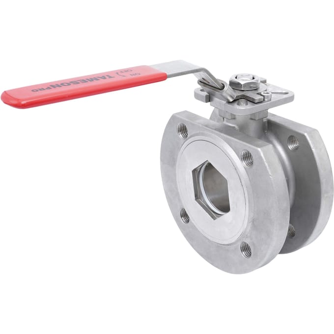 DN15 PN40 1-Stuk 2-Weg RVS Flens Kogelkraan PTFE ISO-Top F03 - TamesonPRO 1122-015