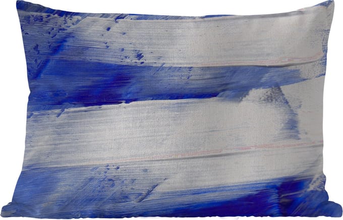 Buitenkussens - Tuin - Verf - Design - Blauw - 50x30 cm