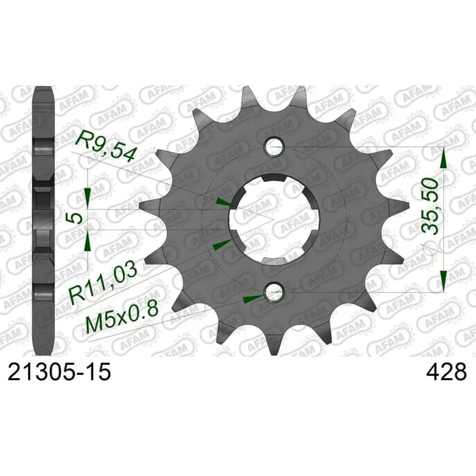 Tandwiel Afam 428 15 dents
