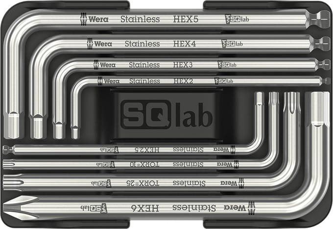 SQlab Multitool – Sleutelset - Inbussleutels - Fietsgereedschap – 8-delig - Zwart