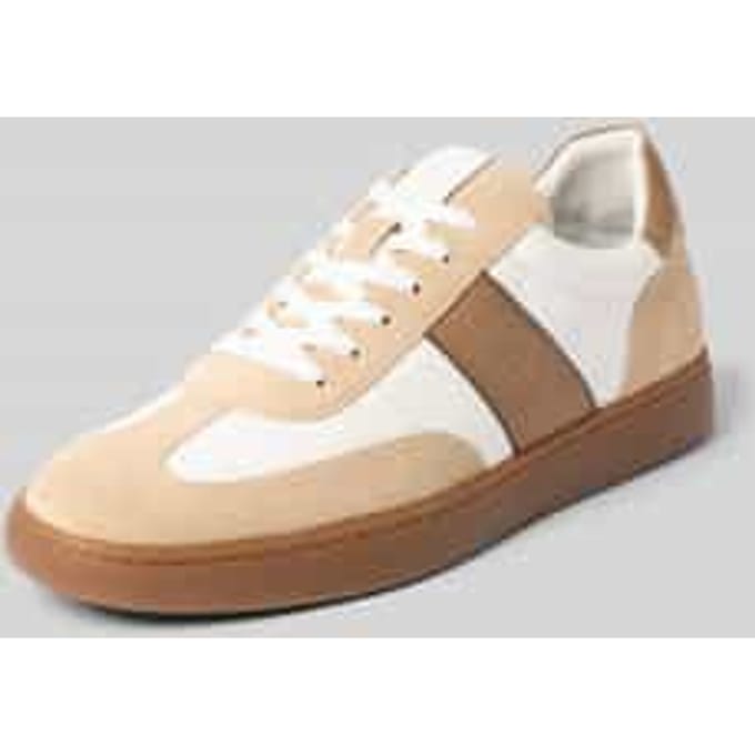 Sneakers van echt leer met logodetail model 'Urs'