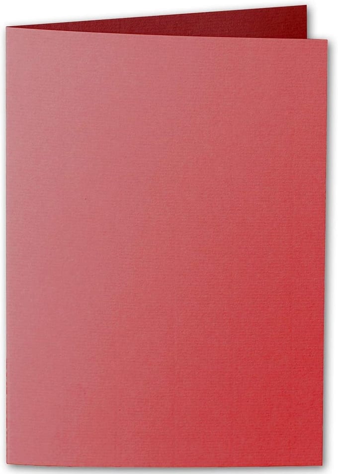 150x A6 Vouwkaarten Rood 220 g/m² - Dubbel Ansichtkaarten Papier