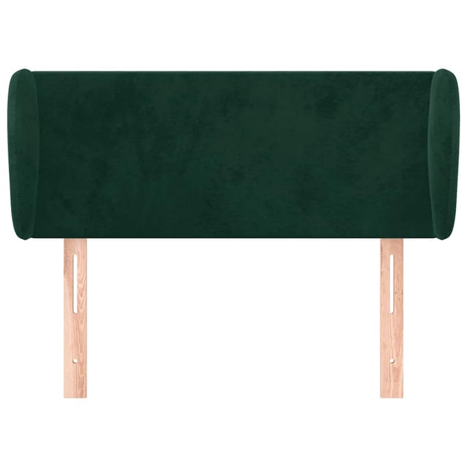 vidaXL - Hoofdbord - met - randen - 93x23x78/88 - cm - fluweel - donkergroen