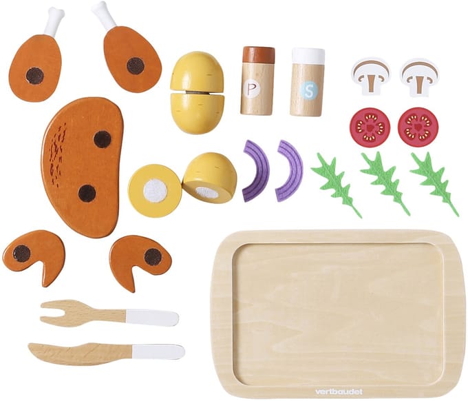 Vertbaudet Geroosterde kip en accessoires in FSC 100%-hout