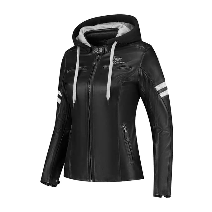 Dames motorjack met capuchon Rusty Stitches Jack Joyce V2
