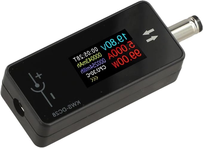 Digitale Vermogensmeter - Oplaadtester - Energie Meten - HD Scherm - 6 x 2 x 2 cm - Zwart