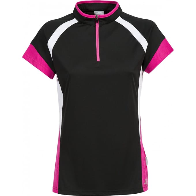 Trespass - Dames Harpa Korte Mouwen Fietsshirt (Zwart)