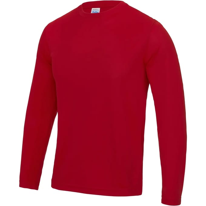 Just Cool Long Sleeve Cool T JC002 - Fire red - S