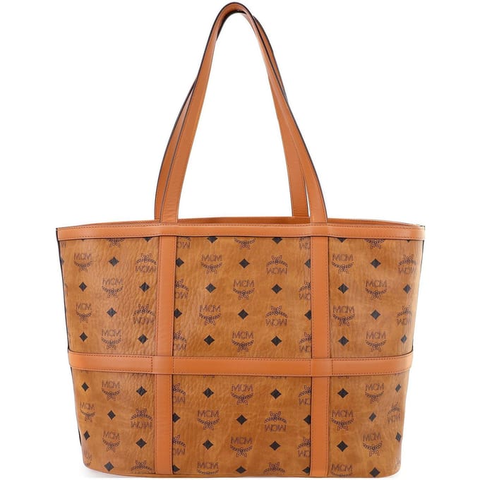 MCM Sac Cabas Delmy Monogramme Visetos Cuir Sacs Cabas Femme Marron Cognac MWPBSER01CO001 Basic Set (Bag+Dust Bag) brown
