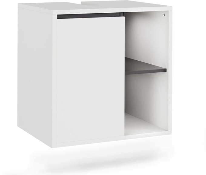 Vicco Viola Wastafelonderbouw – 60 x 60 cm met open vakken Wit/Grijs