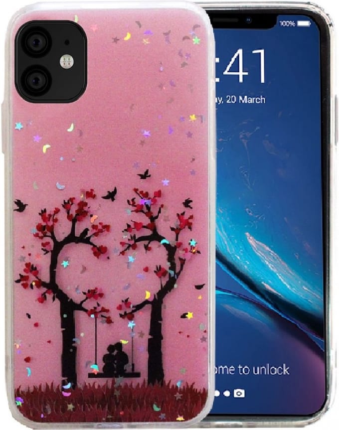 Hoesje Geschikt voor Apple iPhone 11 silicone/TPU back cover print/iphone 11 achterkant + gratis screenprotector (2)