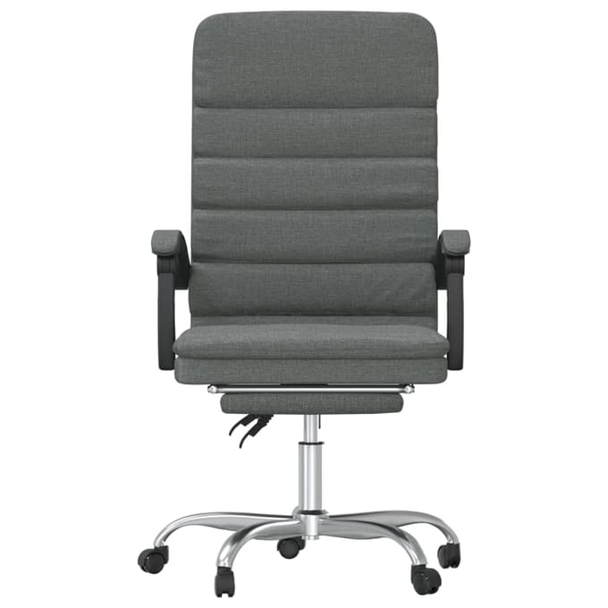 vidaXL - Kantoorstoel - massage - verstelbaar - stof - donkergrijs