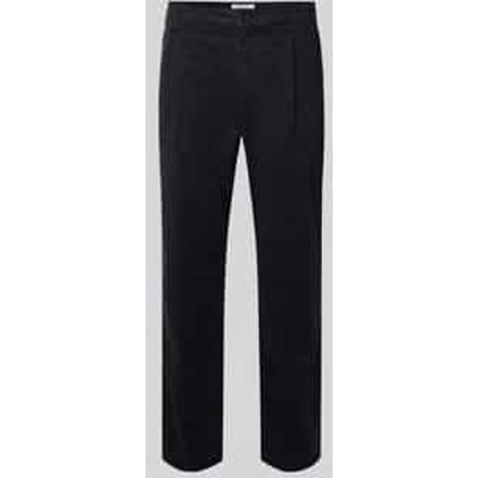 Tapered fit chino met bandplooien, model 'ADHANN'