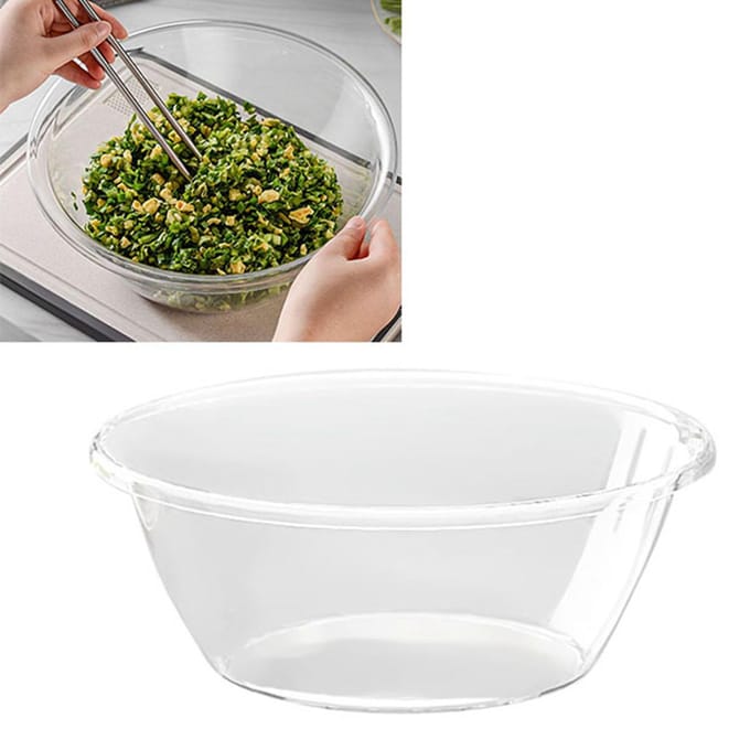 Plastic mengkom met grote capaciteit, antiaanbakkneedkom, ingrediënten, voedselbereidings- en serveercontainer Small Size white