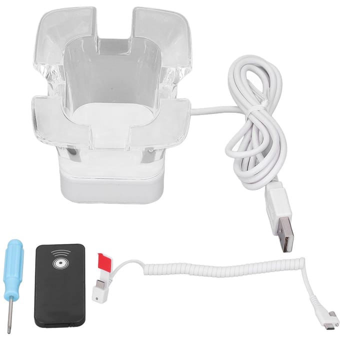 Diefstalbeveiliging Telefoon Displaystandaard 100DB Beveiligingsalarm Snel Opladen voor Camera's MP4 Winkelcentra white