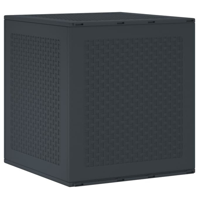 vidaXL - Opbergbox - met - opslag - Antraciet - 55 - x - 53 - x - 57 - cm - Polypropyleen
