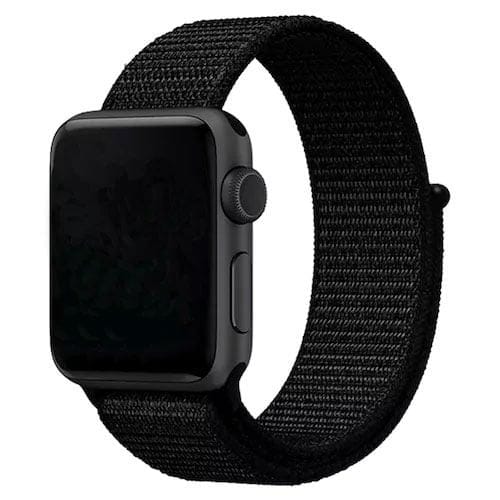2+1 | Apple Watch Bandje Flyne - Geweven - Nylon - Zwart