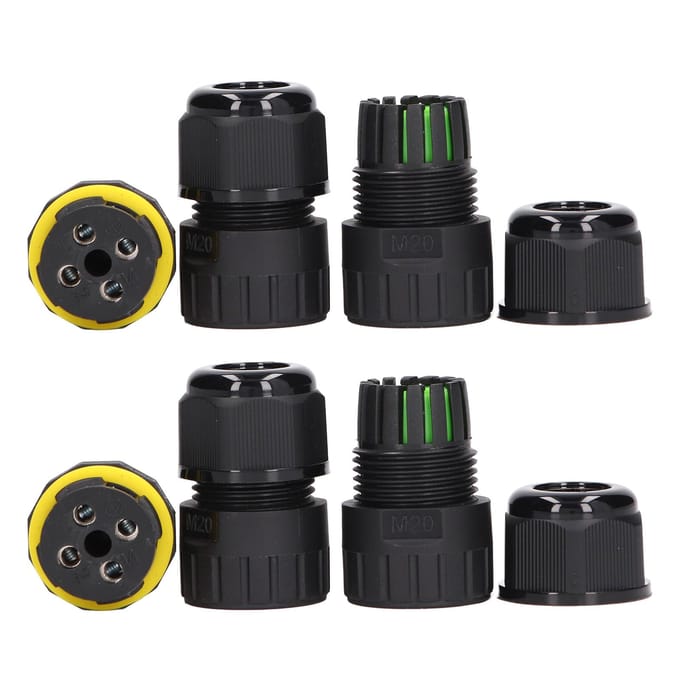 2 stuks Aansluitdoos Connector Multifunctioneel IP68 Waterdicht Aansluitdoos Kabelconnector voor