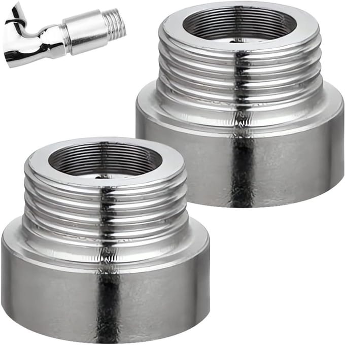 Tapuitbreiding 2-Pack 3/4 Inch x 10 mm, RVS Aansluitingen voor Verwarming en Installatie, DN20 Draaduitbreiding