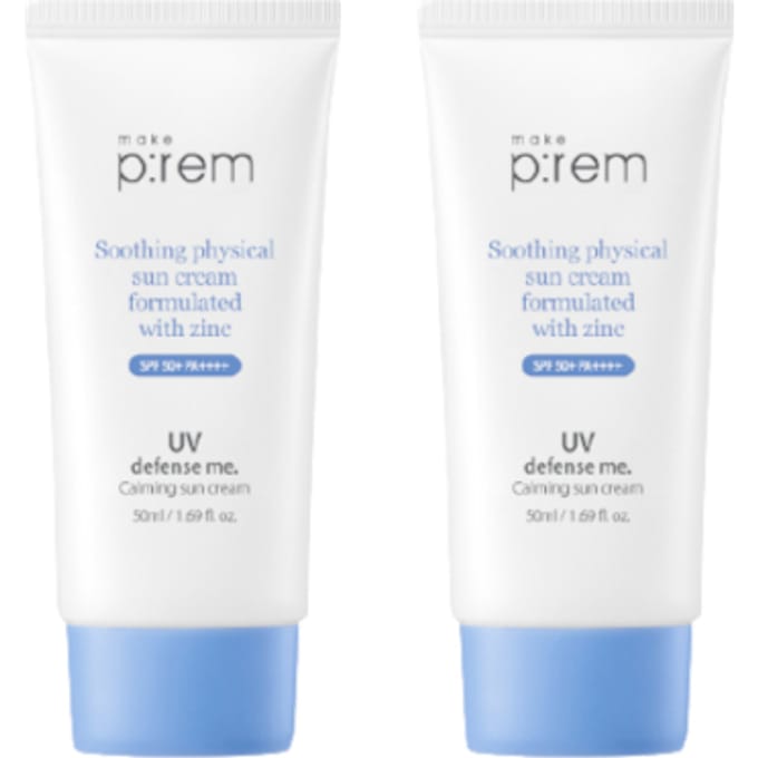 make p:rem UV Defense Me. Calming Sun Cream (2ea) Set