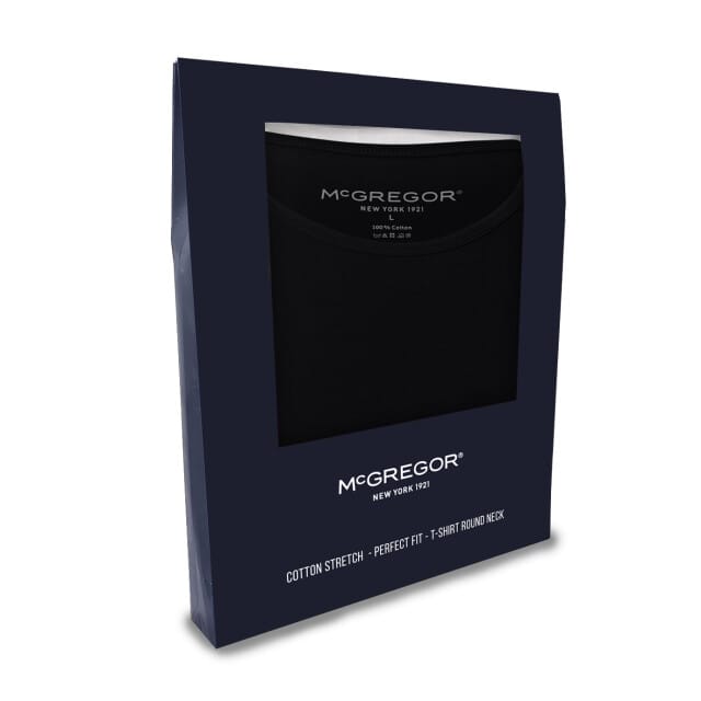 McGregor Premium - Stretch T-shirt - 4-pack Black Taglia: L | Magliette basic Outlet | Uomo | Nero